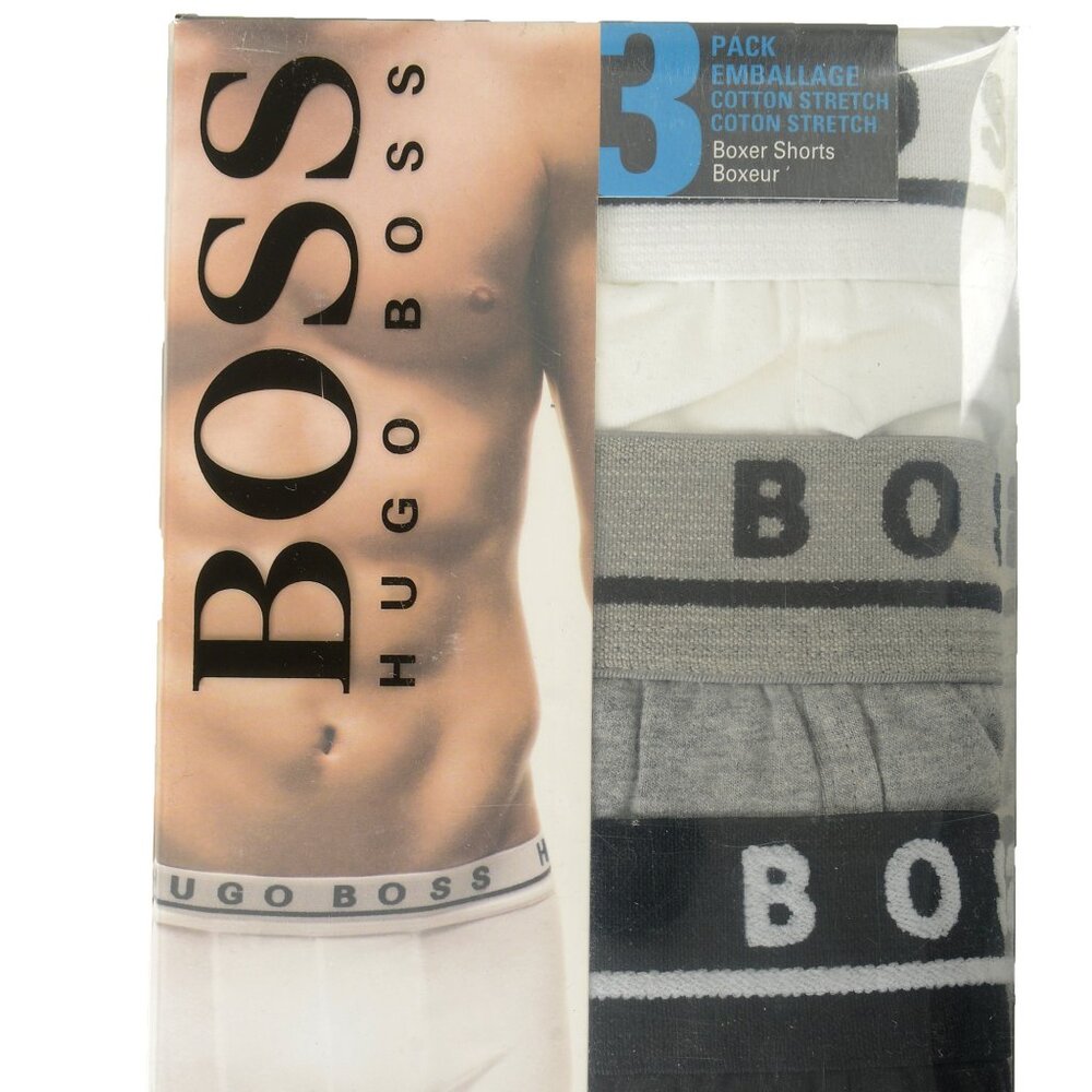 Hugo Boss Men's "Boxer3P BM" 3 Pack Stretch Boxer Shorts Underwear US 2XL IT 56